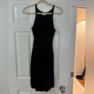 Aritzia Wilfred Free Black Ribbed Dress